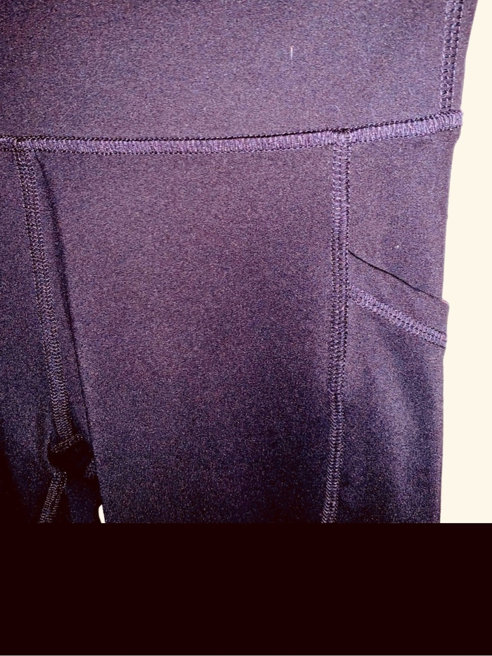 🔴BALANCE COLLECTION 🔴BLACK ATHLETIC LEGGINGS W/SIDE POCKET.GREAT CONDITION! - Picture 2 of 7